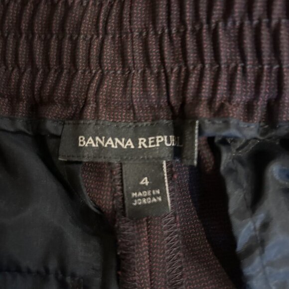 Banana Republic Red and Black Woven Pull on Pants Size 4 - Picture 5 of 11